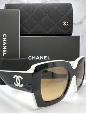 Chanel current style Black and White Square full set CH6059 Saks 1656M2